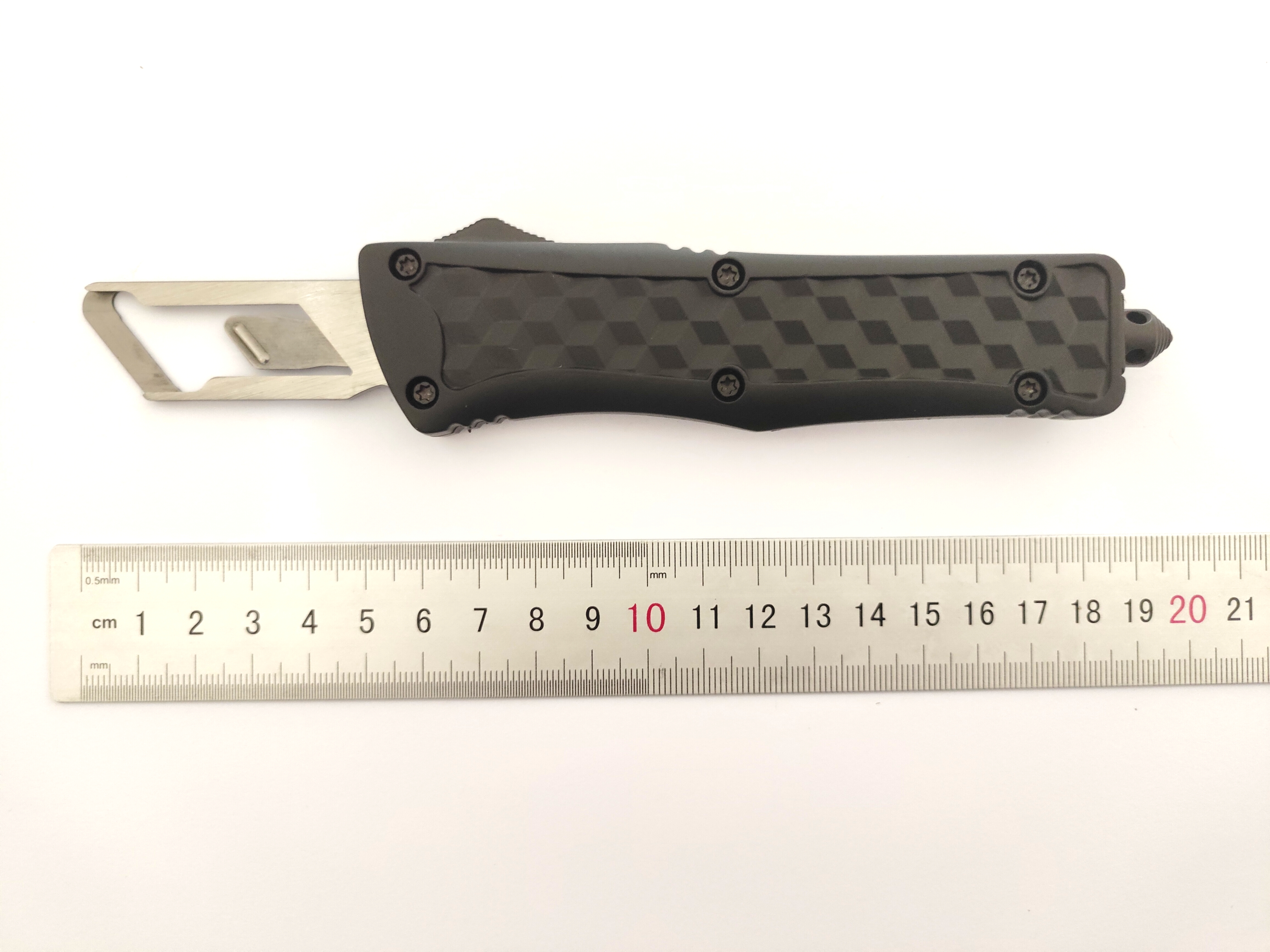 Black Large Rubber Coated Handle Razor Knife Daily Use EDC Replaceblade Auto Utility Knife