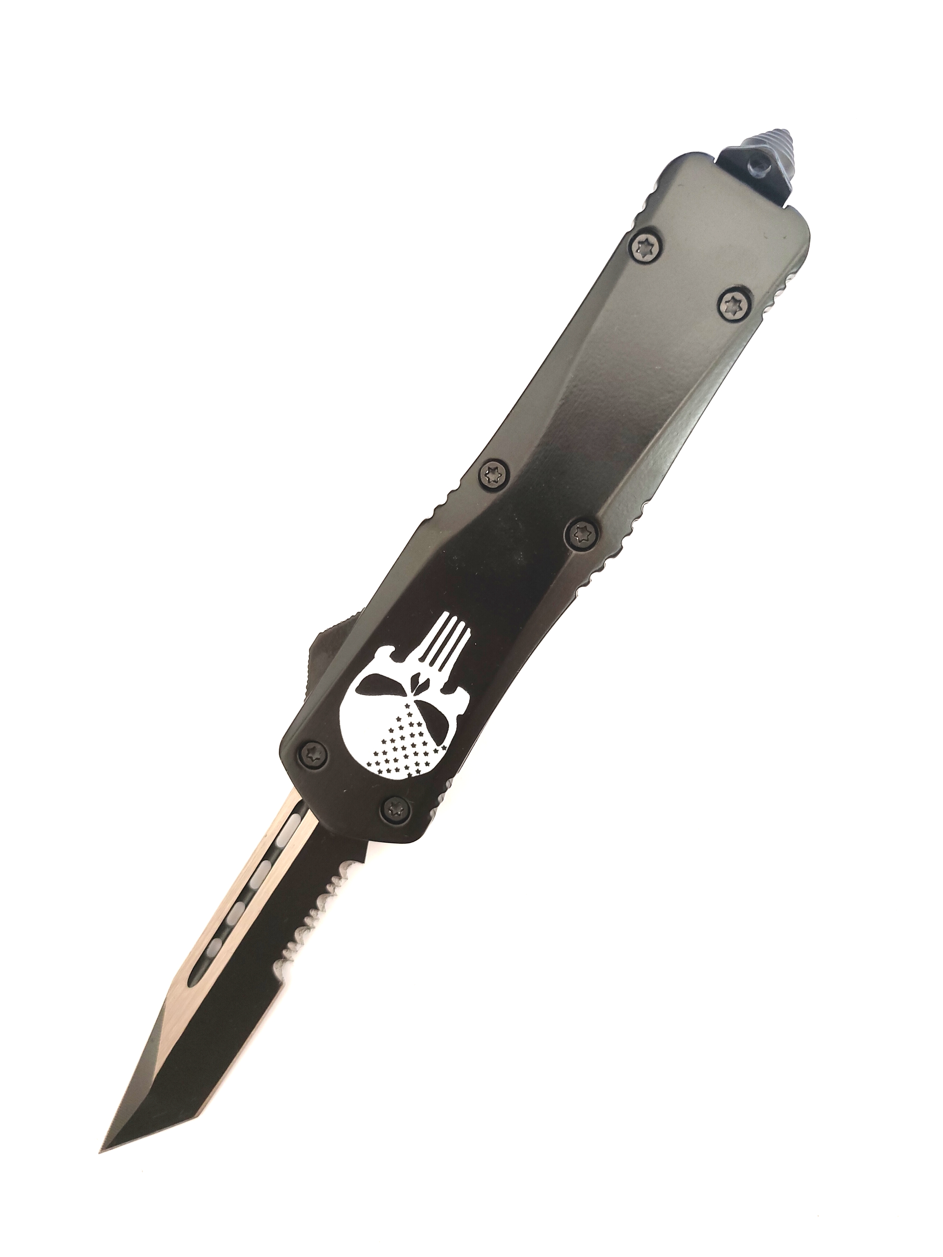 The Pinisher Skull EDC Emergency Wholesale Tactical Out The Front Straight Out Auto Otf Knife