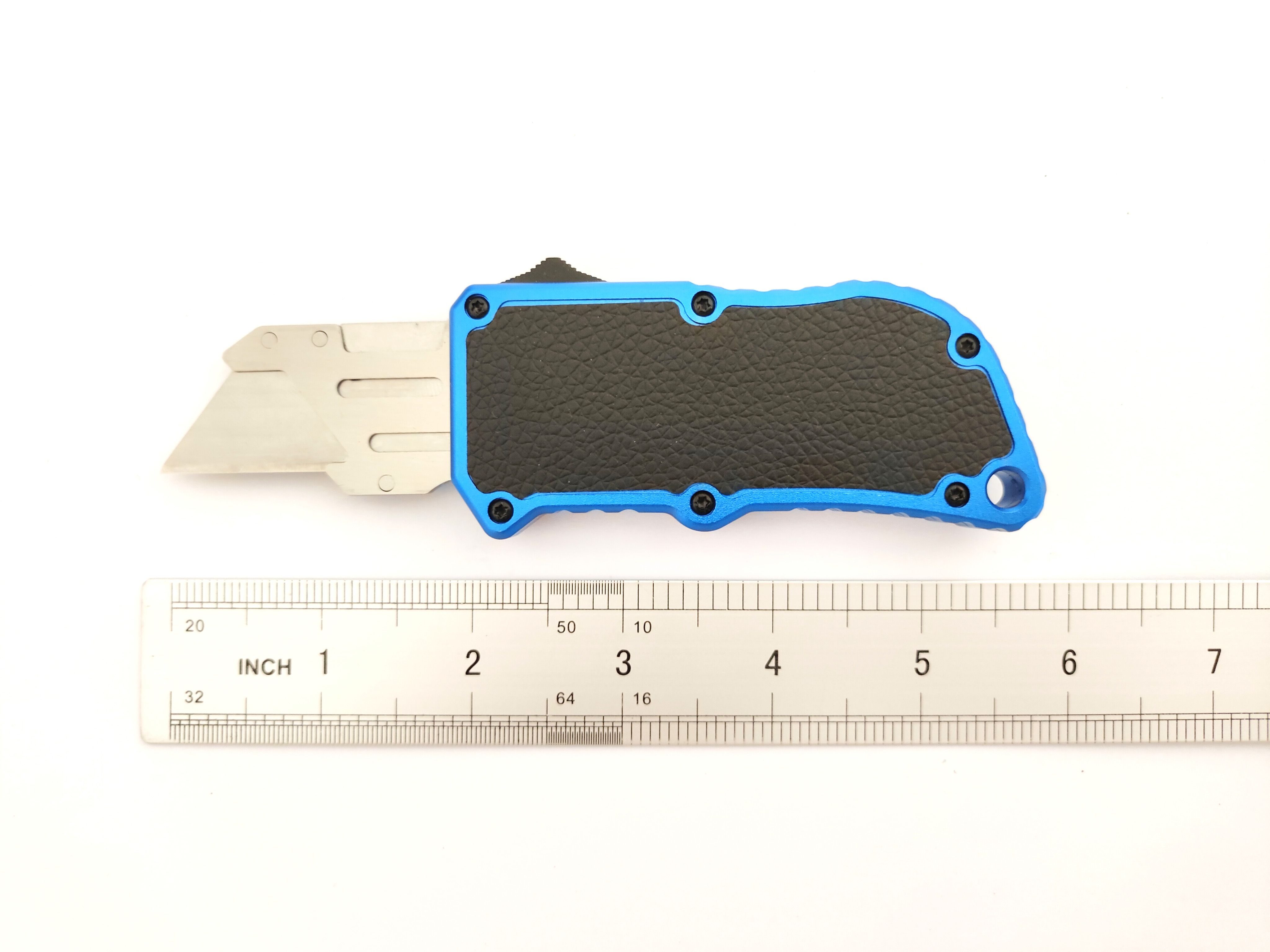 Leather Inlay Foldable Razor Replaceable EDC Automatic Otf Utility Cutter Knife