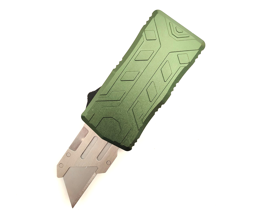 Exchangeable Blade Case Opener Auto Otf Switchblade Utility Aluminum Retractable Cutting Knife Box Cutter Folding Knife