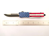 American Flag Self Defense Defender Two Tone Blade Loaded Otf Automatic Opening Knives