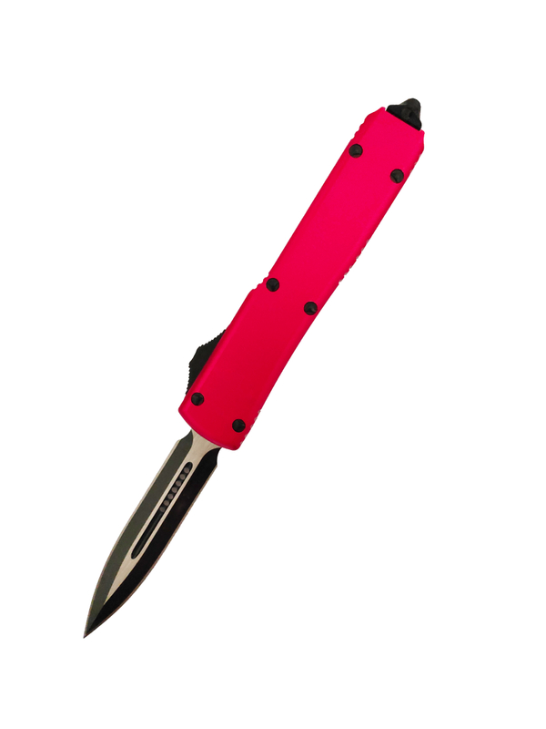 Microtech Utx Series CNC Double Sided Folding Double Edge Blade Button Auto Tactical Knife