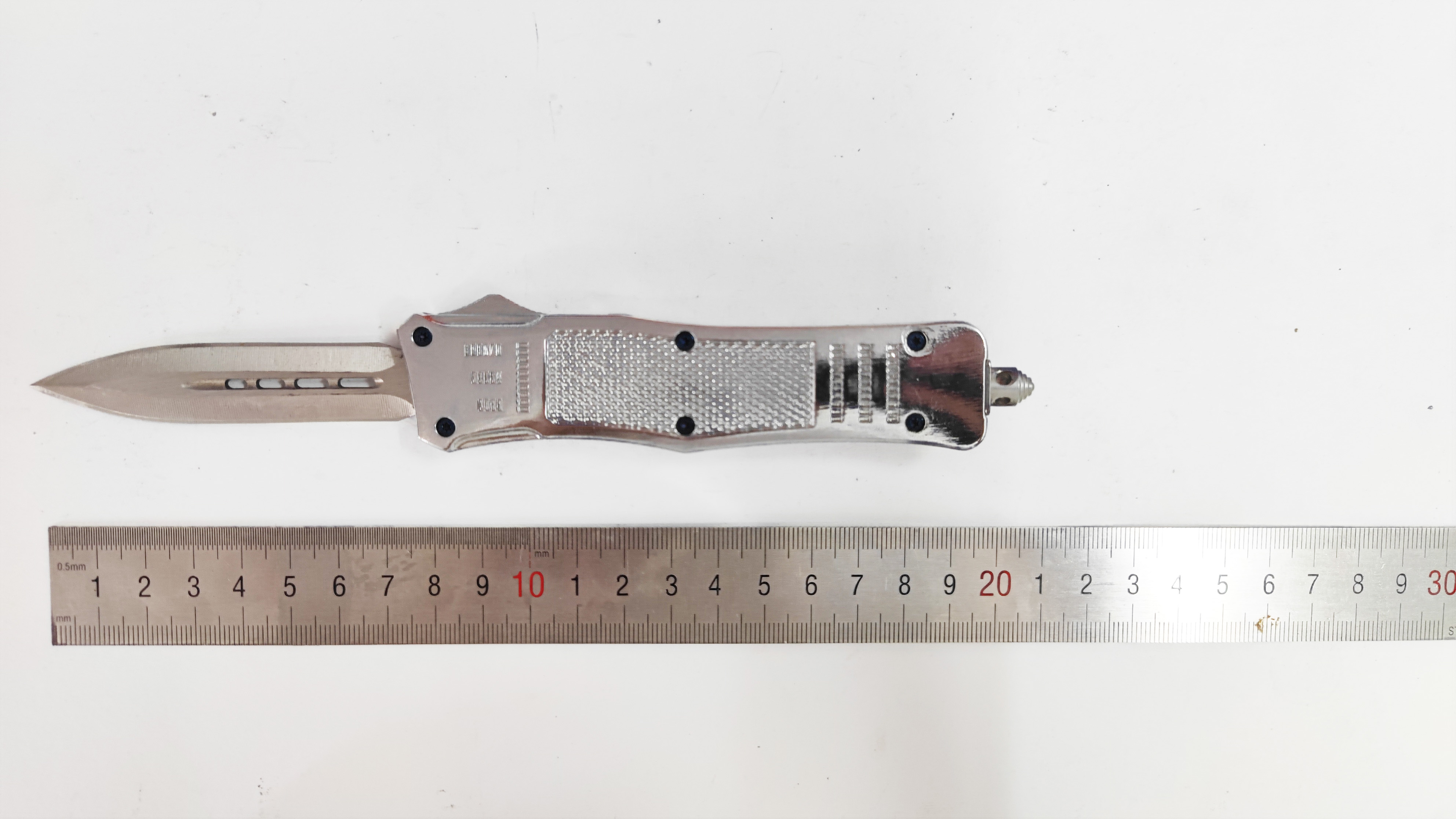 Switchblade Push Button Titanium Tactical Double Action Knife Foldable Automatic Otf Knife