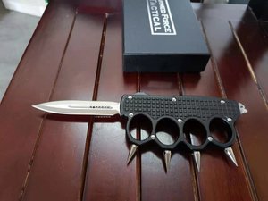 Large Auto Armed-Force Tactical CNC Aluminum Chinese Knuckle Automatic Knife Switchblade Knives
