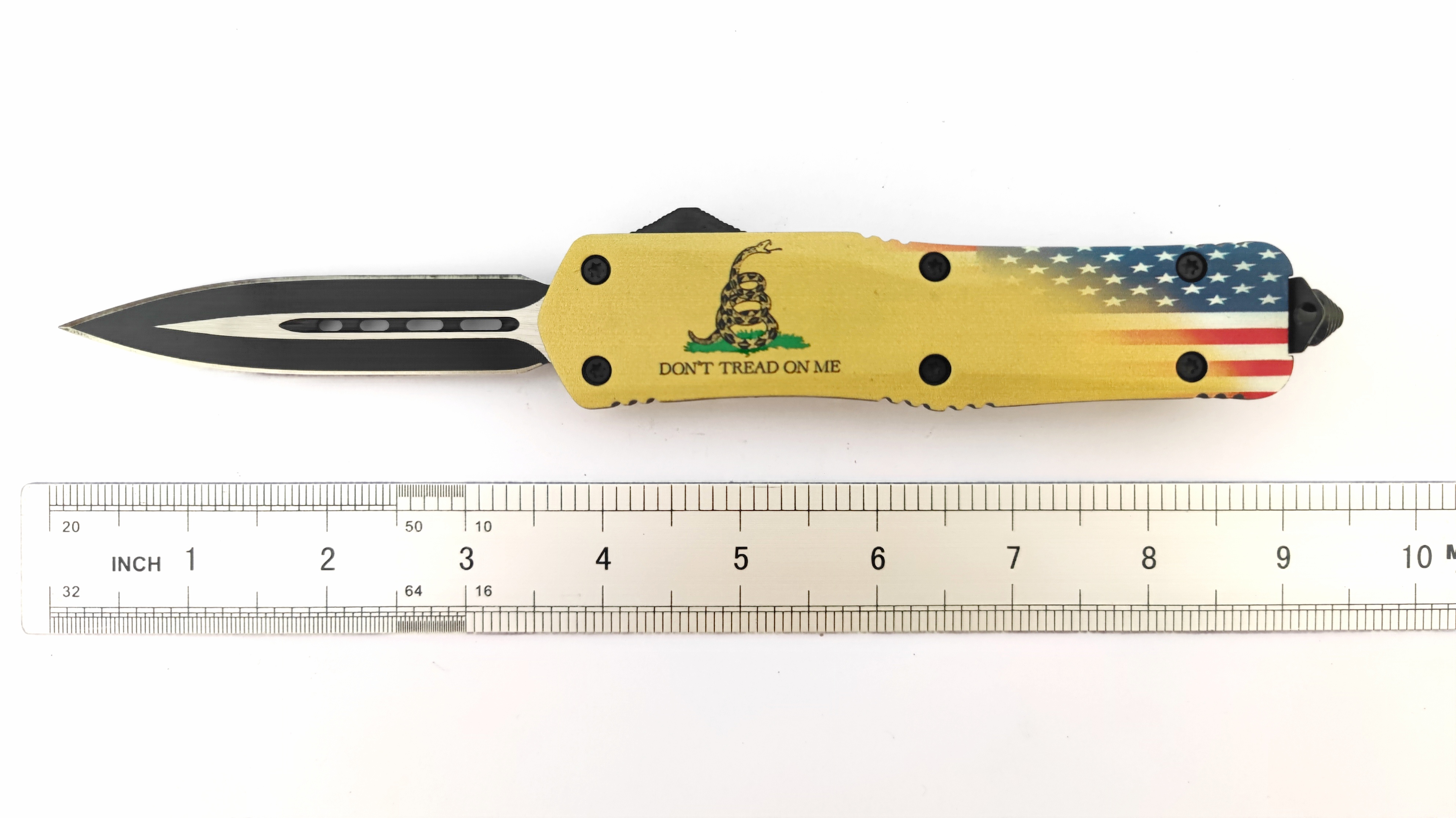 Double-Edged Blade Otf Automatic Knives Out The Front Knives Spear Point Action Knife