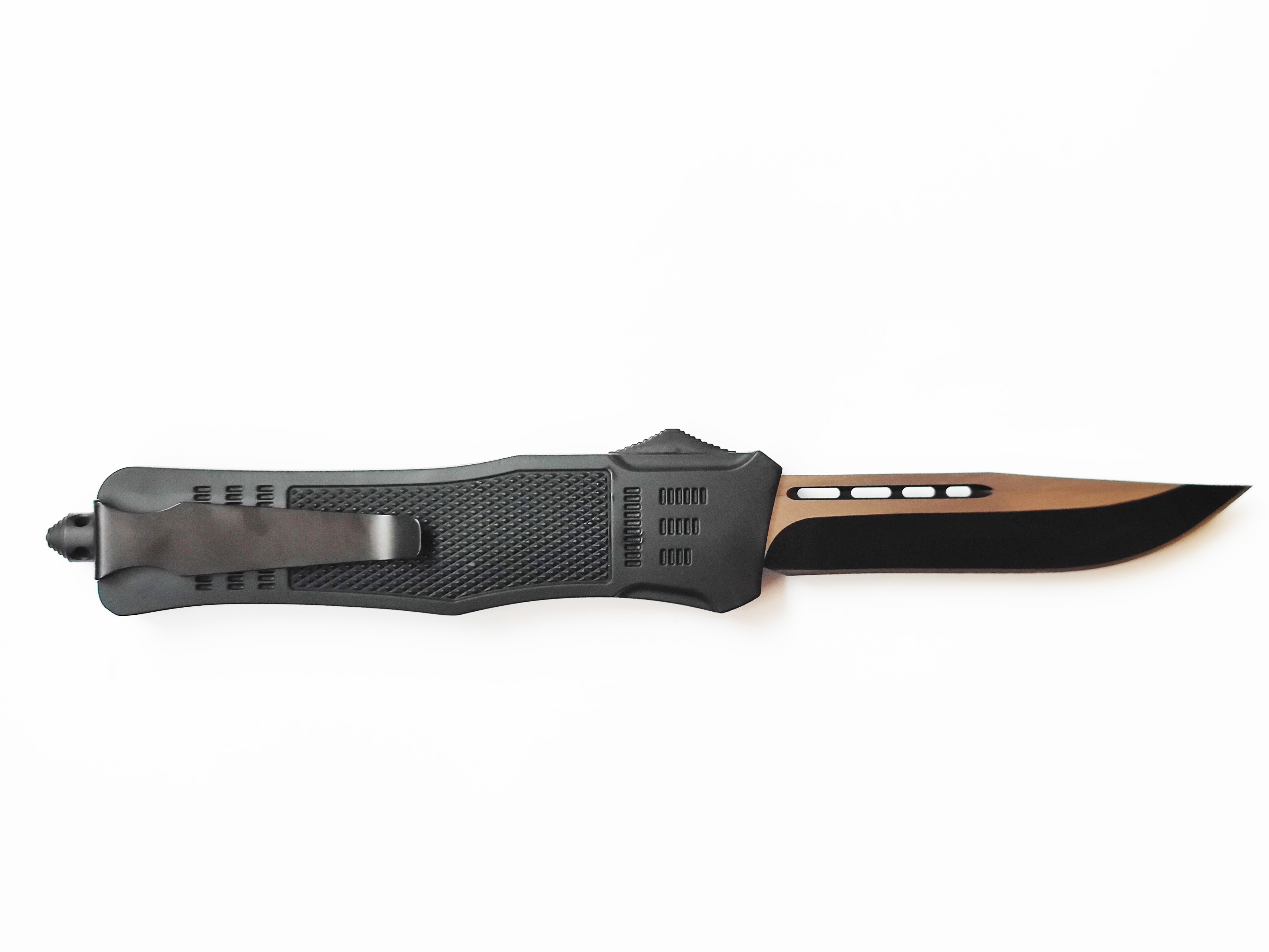 Camping Hiking Outdoor Pushbutton Sliding Switchblade Automatic Double Action Foldable Otf Knife