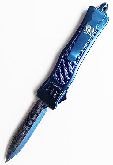 Double Blade Folding Titanium Outdoor Auto Otf Automatic Knife Camping Tactical Survival Knife