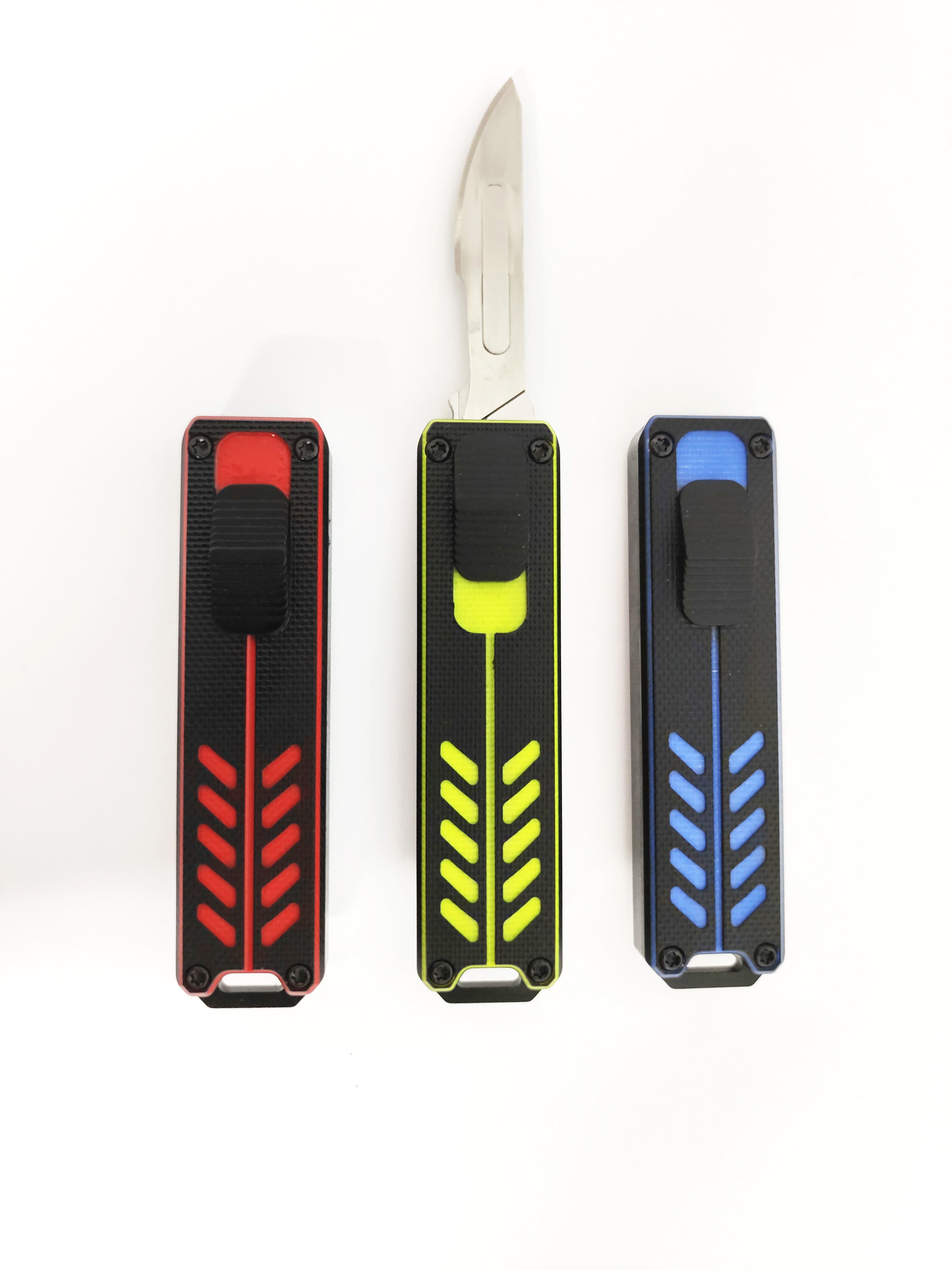 CNC Aluminum Quick Change Interchangeable Blade Out The Front Box Cutter Retractable Otf Utility Knife