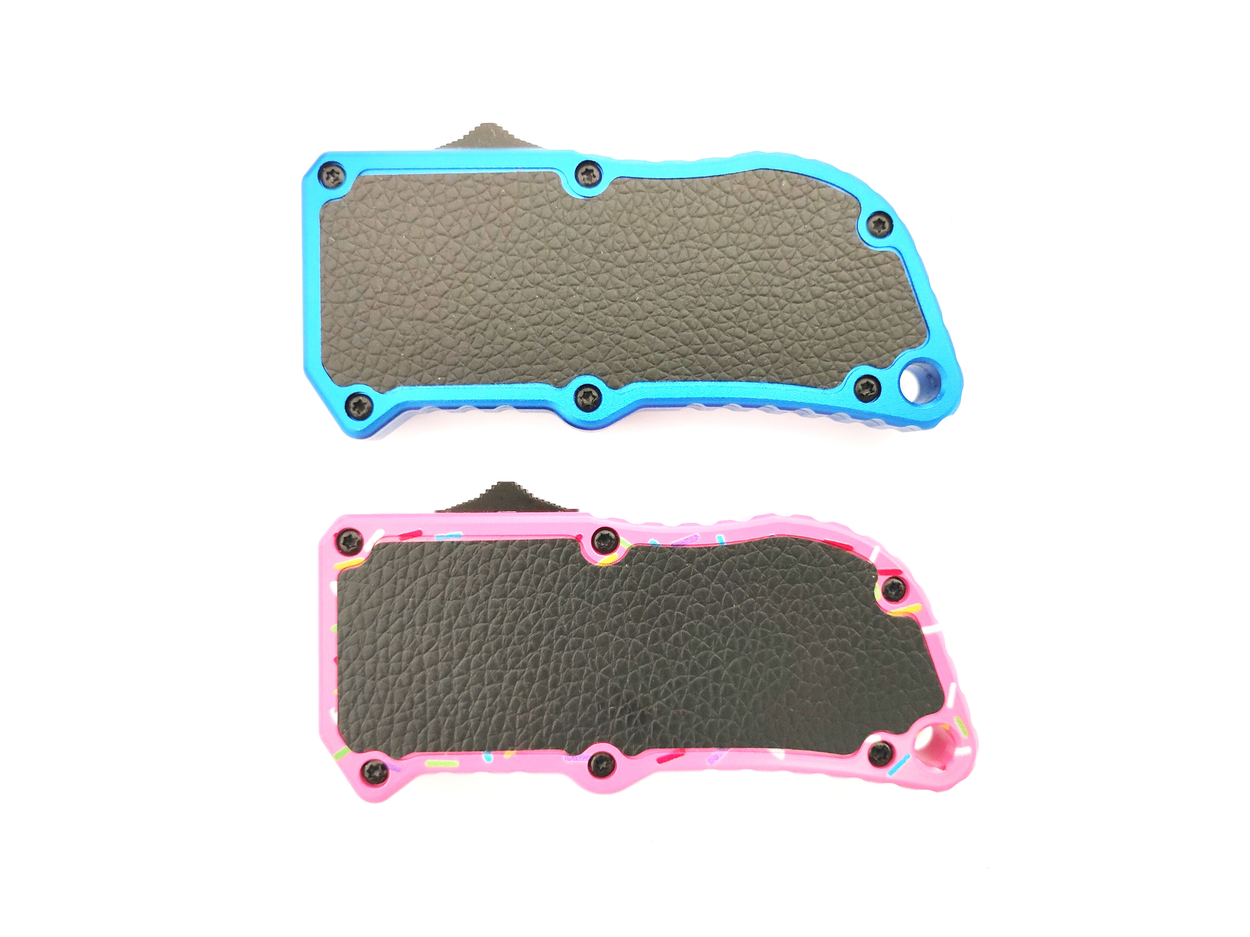 Leather Inlay Foldable Razor Replaceable EDC Automatic Otf Utility Cutter Knife