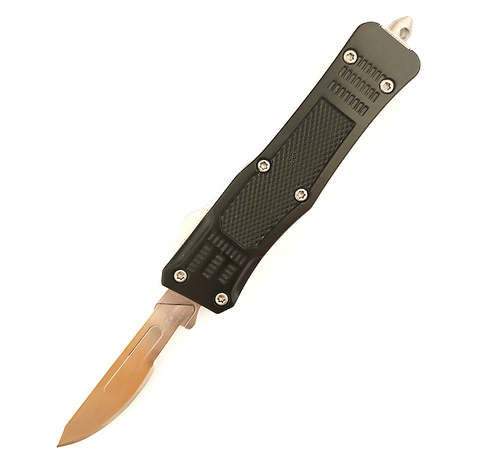 Interchangeable Out The Front Otf Knife Handle with 10 Pieces Replacement Blade