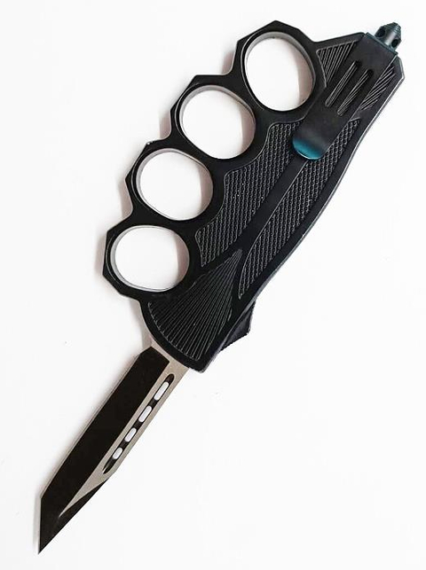 Wholesale Automatic Otf Shell Custom Blade Clip Point Otf-Auto Tactical Combat Kunckle Knife for Sale