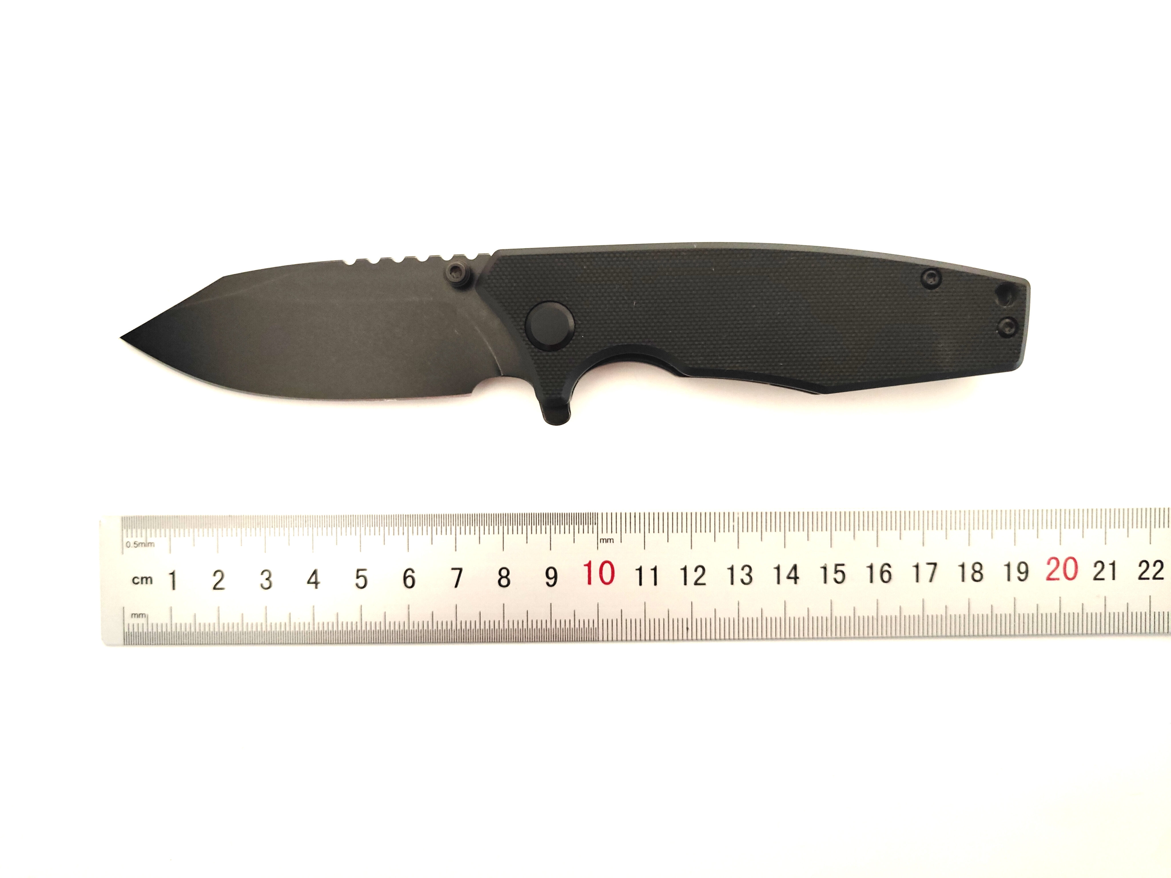 Titanium Coated Rescue Outdoor Hunting Camping Knife with G10 Handle
