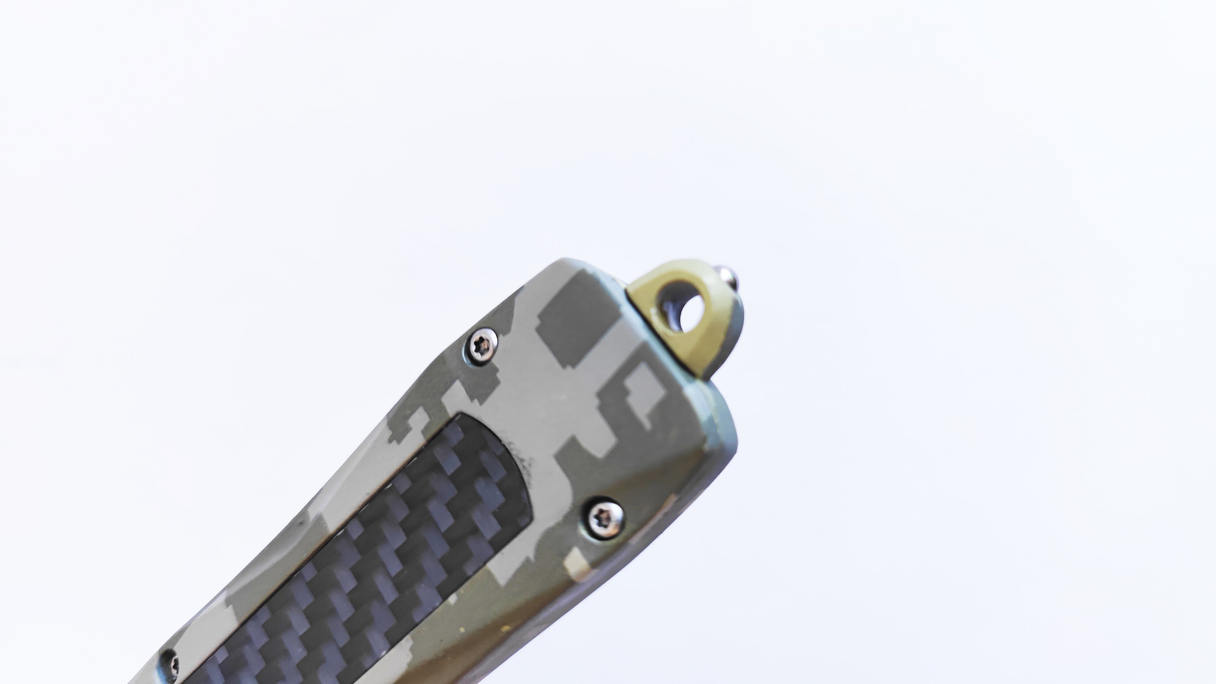 Serrated Edge Cutting Combat Self-Defense Carbon Fiber Inlay Otf Auto Automatic Tactical Knife