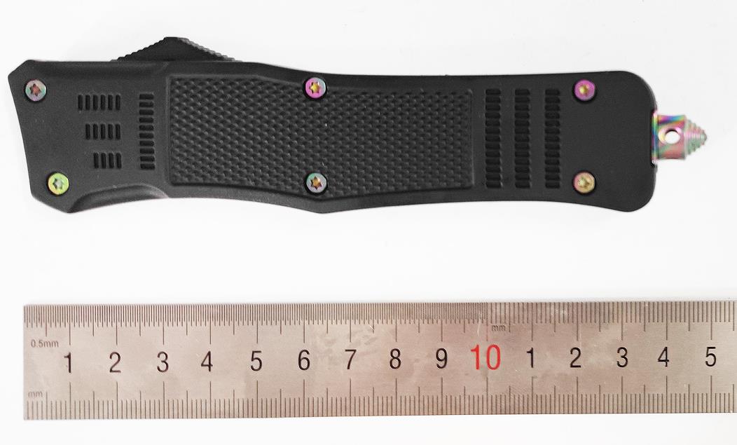 Automatic Sliding Rainbow Titanium Otf Knives Spring Assisted Knife Combat Tactical Pocket Knife
