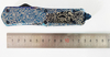 Blue Titanium Switch Blade Custom Sliding Knife Spear Knife Otf Hunting Automatic Knife