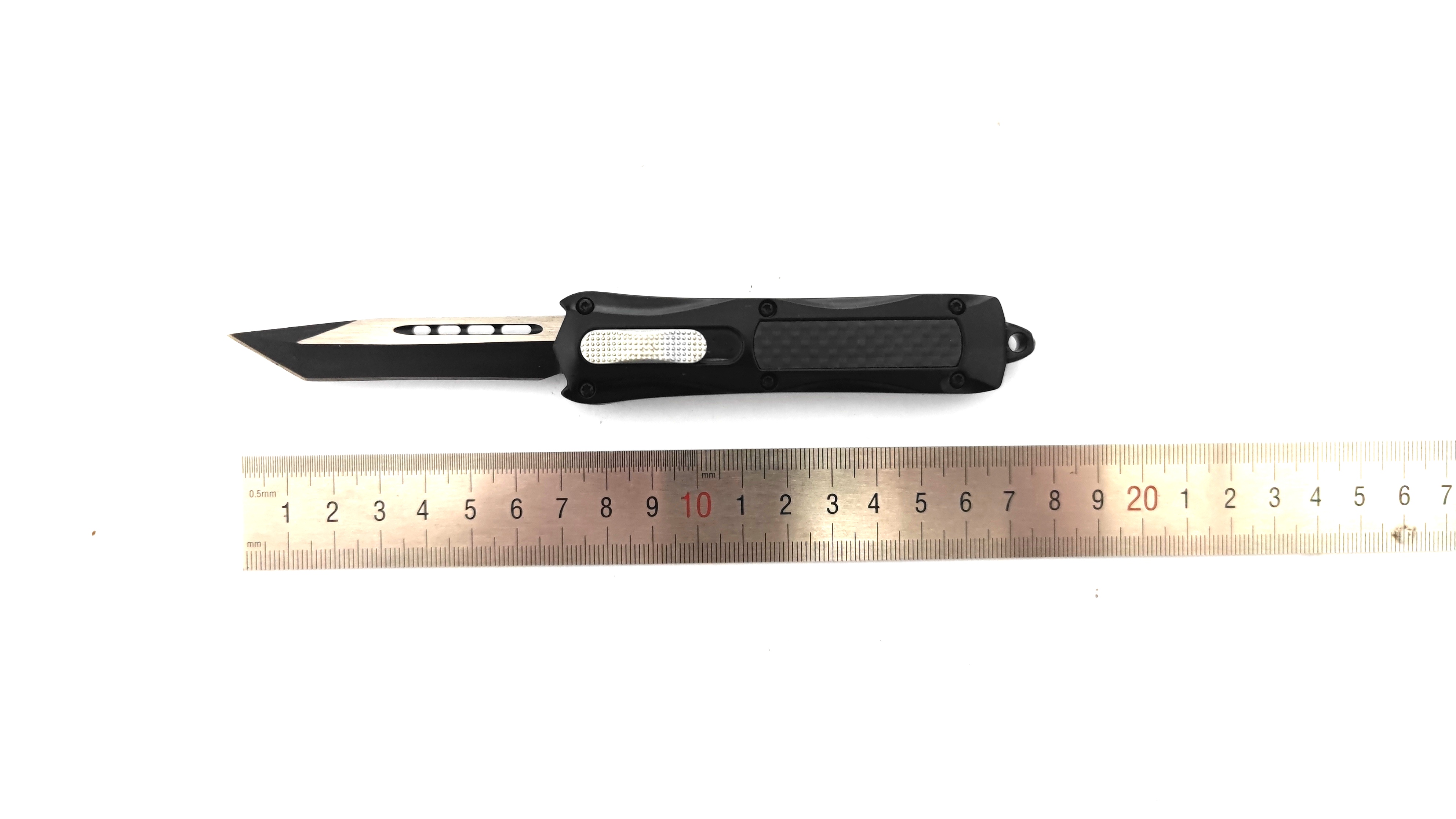 EDC Portable Carbon Fiber Clip Point Hunting Auto-Otf Sided Survival Tactical Auto Emergency Knives Automatic Knife