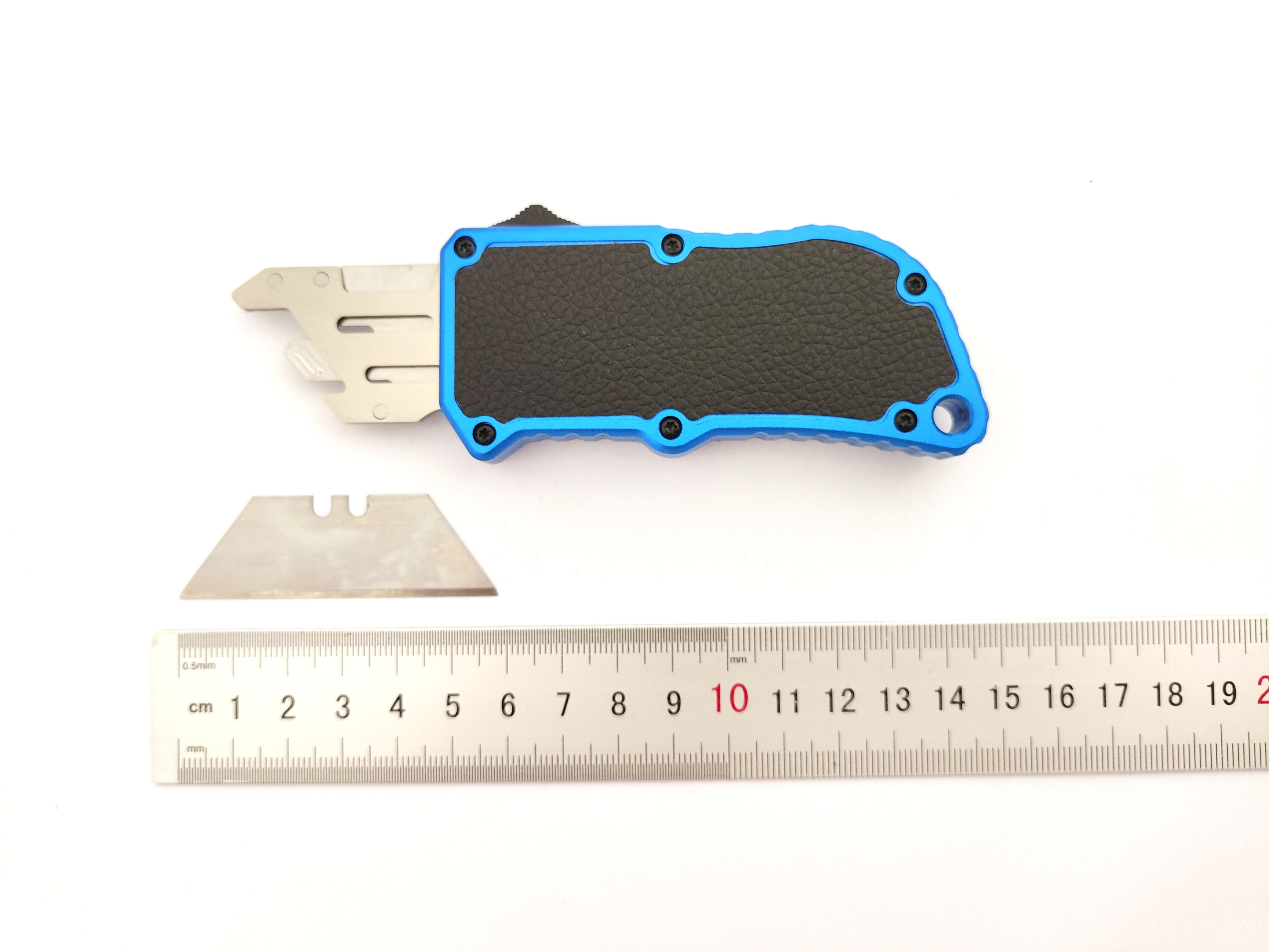 Leather Inlay Foldable Razor Replaceable EDC Automatic Otf Utility Cutter Knife