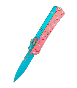 D/E Quick Opening Fishing Safety Cutting Finger Actuator Automatic Jump Flick Knife