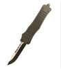Medium Single Blade Soft Handle Zinc Aluminium Automatic Otf Switchblade Sliding Knife