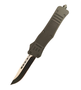 Medium Single Blade Soft Handle Zinc Aluminium Automatic Otf Switchblade Sliding Knife