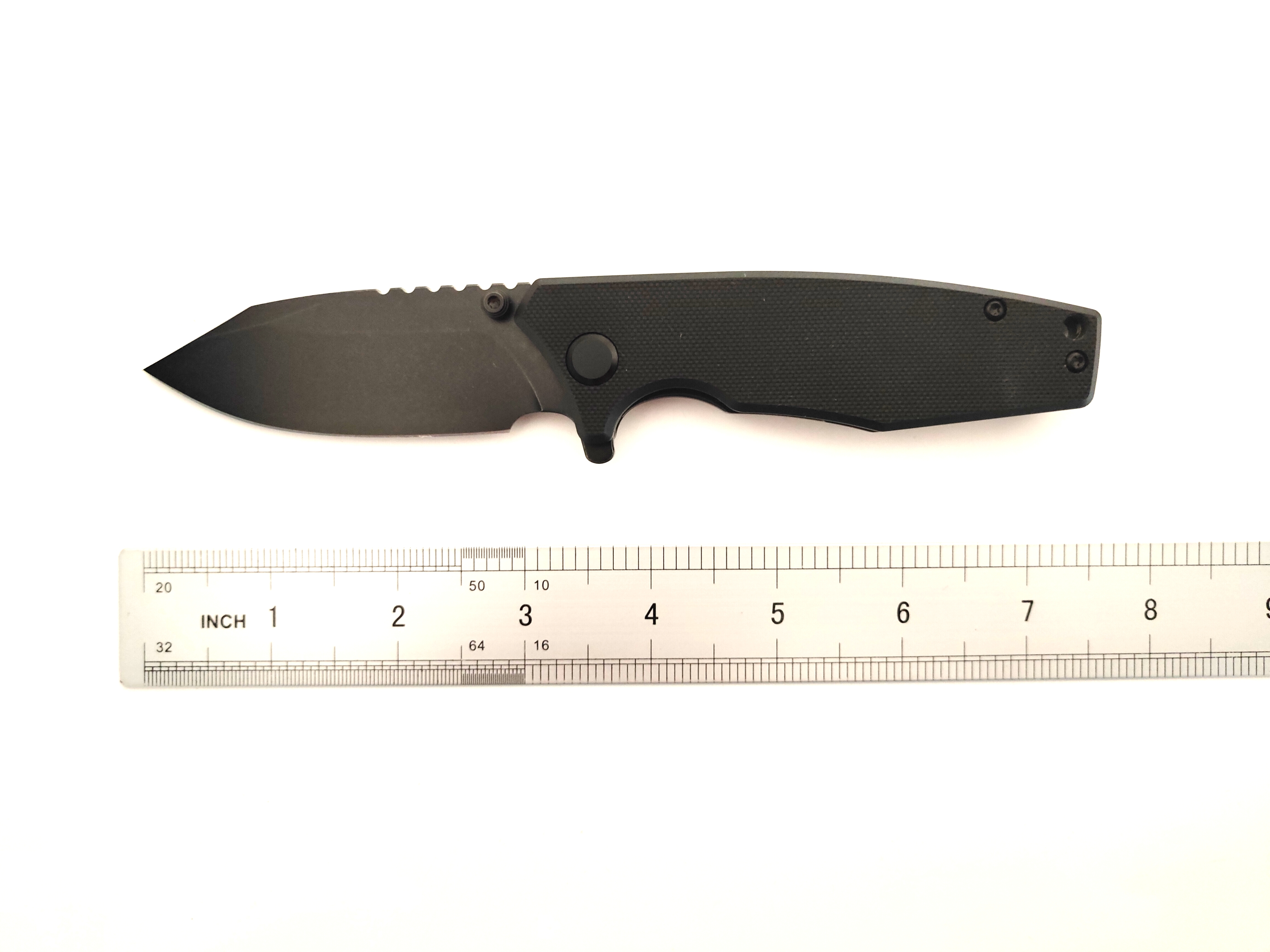 Titanium Coated Rescue Outdoor Hunting Camping Knife with G10 Handle