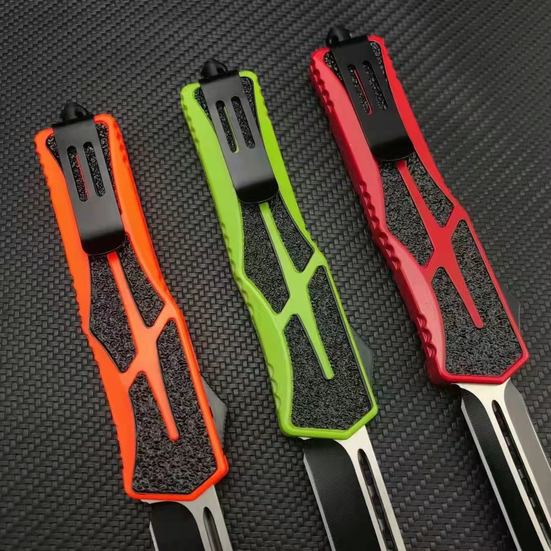 Automatic Sliding Switchblade Otf Sidekick Double Action Survival Tactical Combat Knife