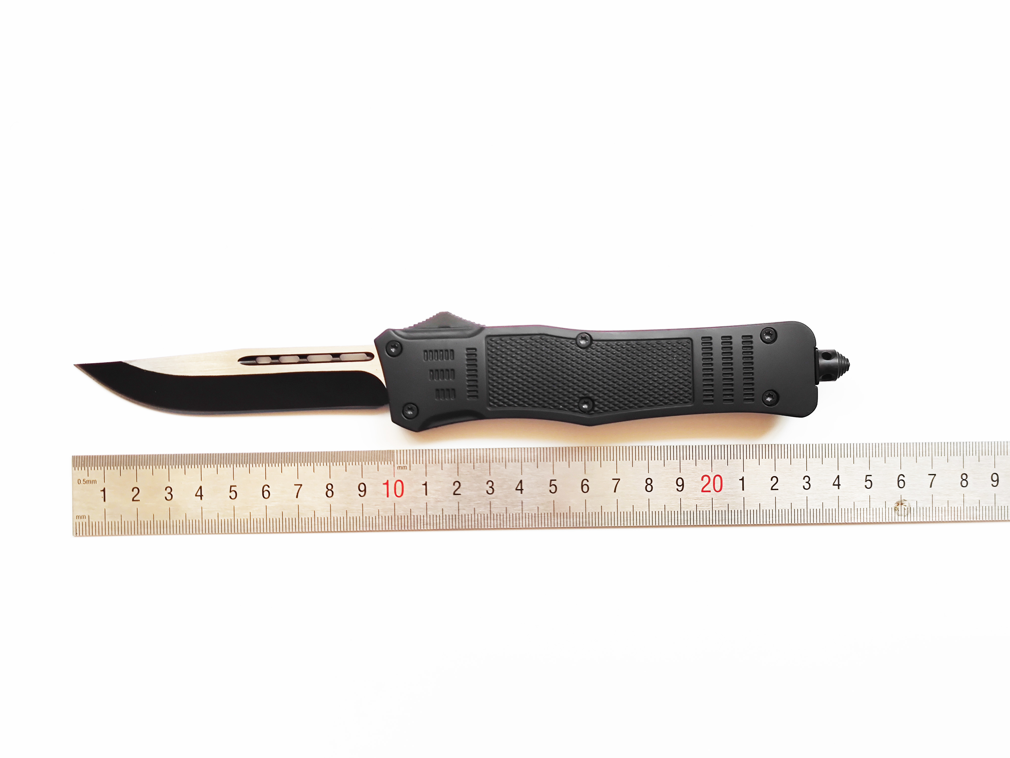 Sliding Switchblade Steel Otf Pocket Knife Double Action Survival Tactical Knife