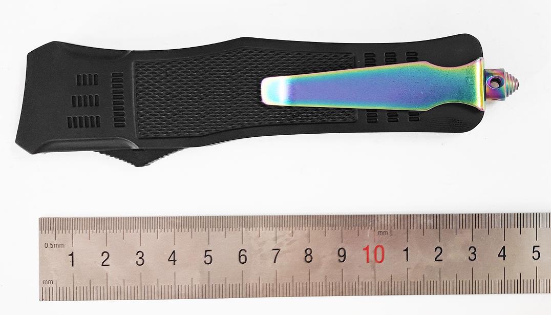 Automatic Sliding Rainbow Titanium Otf Knives Spring Assisted Knife Combat Tactical Pocket Knife