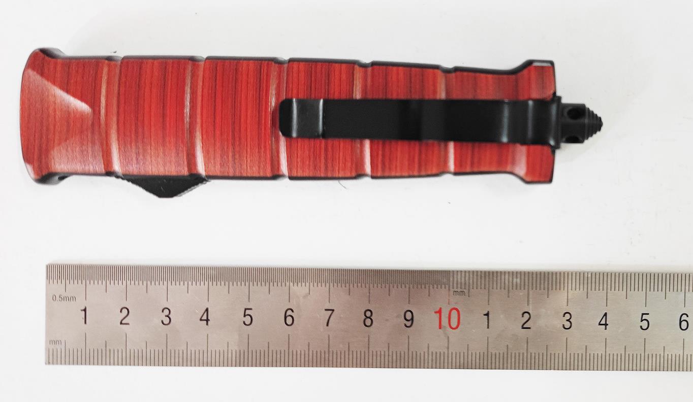 Large Wood Out The Front Blade Edge Straight Out Tactical Automatic Knives 