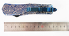 Blue Titanium Switch Blade Custom Sliding Knife Spear Knife Otf Hunting Automatic Knife