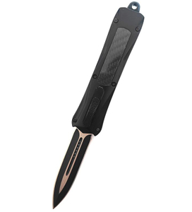 Factory Price Carbon Fiber Handle Hunting Sliding Large Self Defense Otf Auto Wholesale Automatic Knife