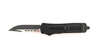 Otf New 3D Pattern Engraved Zinc Alloy Handle Tactical Wolf Combat Automatic Knife