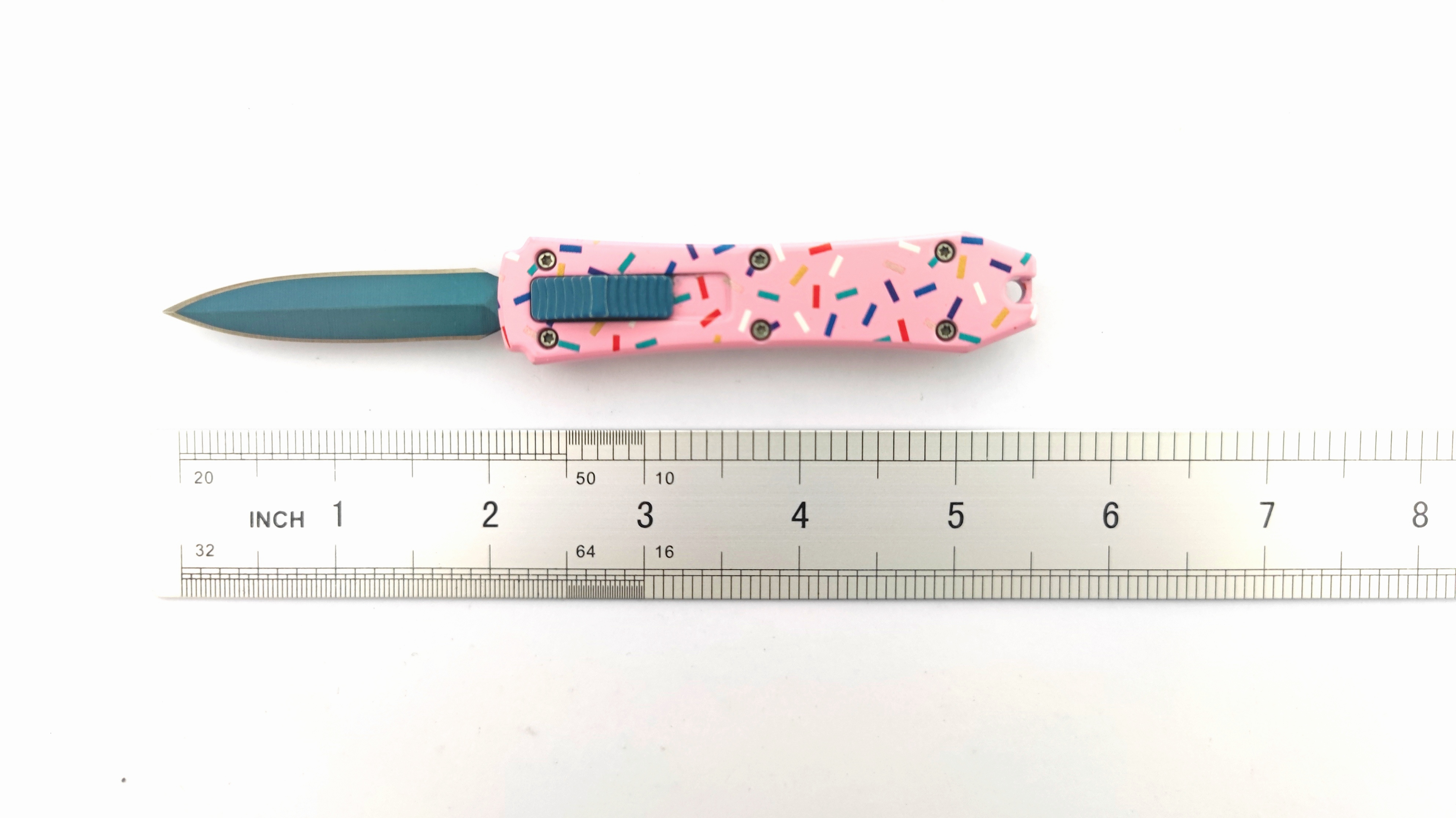 Factory Pocket Blue Colorful Mini Dessert Warrior Knife Donut Pink Blaster Automatic Otf Knife