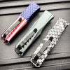 American Flag CNC Otf Auto Self Defense Aluminum Portable Outdoor Mini Folded Automatic Knife