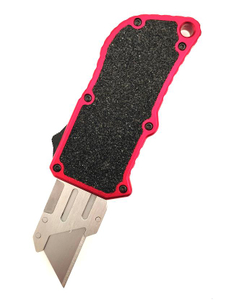 Textured Non Slip Inlay Double Action Edc Replacement Blade Pocket Razor Box Cutter Folding Automatic Otf Utility Knife