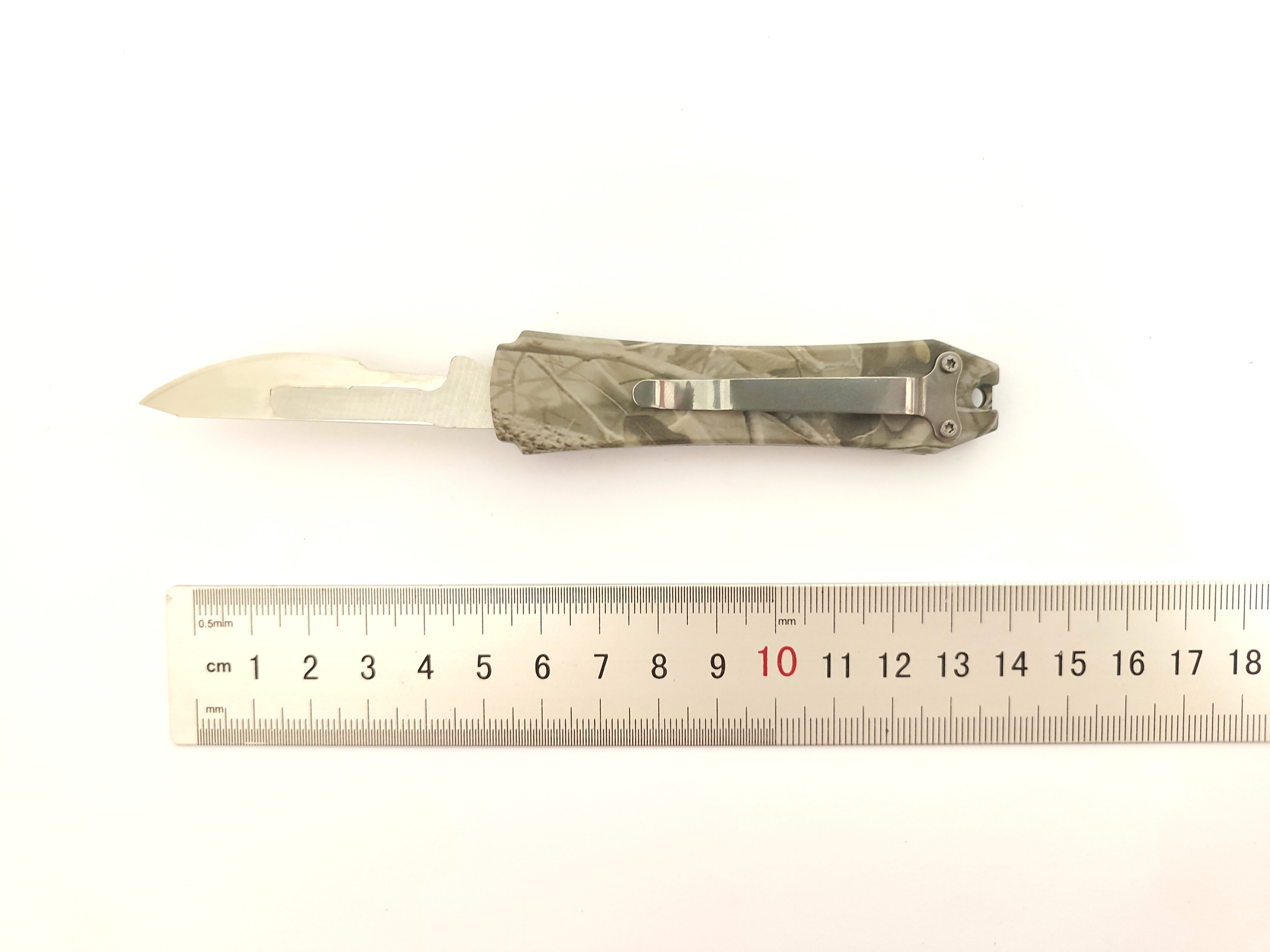 Zinc Aluminum Alloy Handle Interchangeable Blade Double Action Auto Utility Edc Pocket Knife