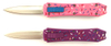 Pink Purple Doughnut Cupcake Switch Blade Mini Self Defense Double Blade Automatic Otf Knife