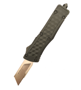 Large Folded Flick Razor Knife Zinc Alloy Handle Auto Adjustable Blade Otf Replaceable Knife