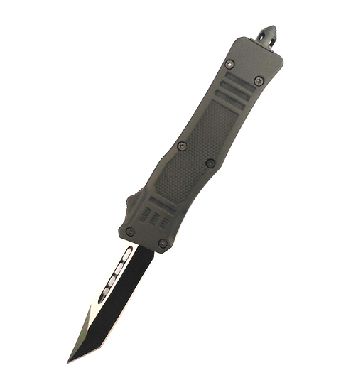 Camping Hiking Outdoor Pushbutton Sliding Switchblade Automatic Double Action Foldable Otf Knife