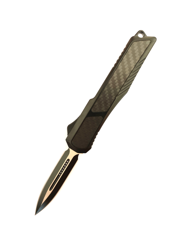 High Quality Steel Aluminum Handle Portable Easy Carry Cutter Knife Straight Out Automatic Knife