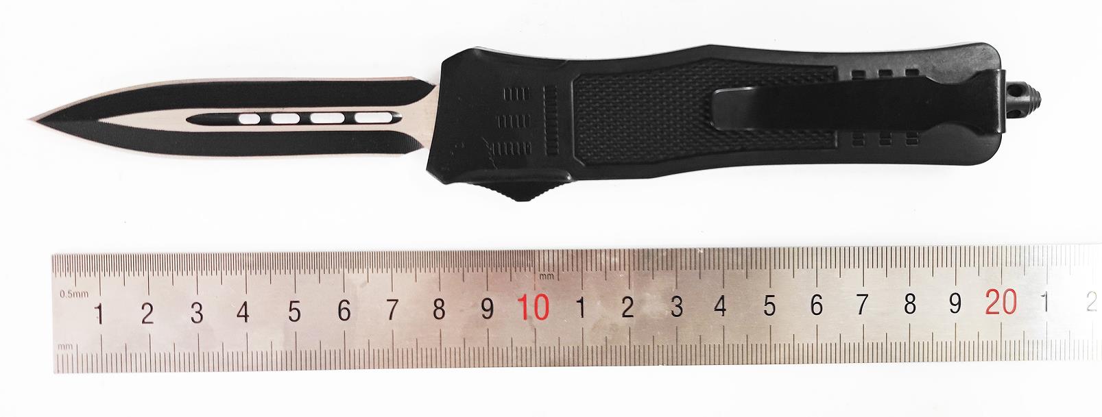 Medium Single Blade Soft Handle Zinc Aluminium Automatic Otf Switchblade Sliding Knife