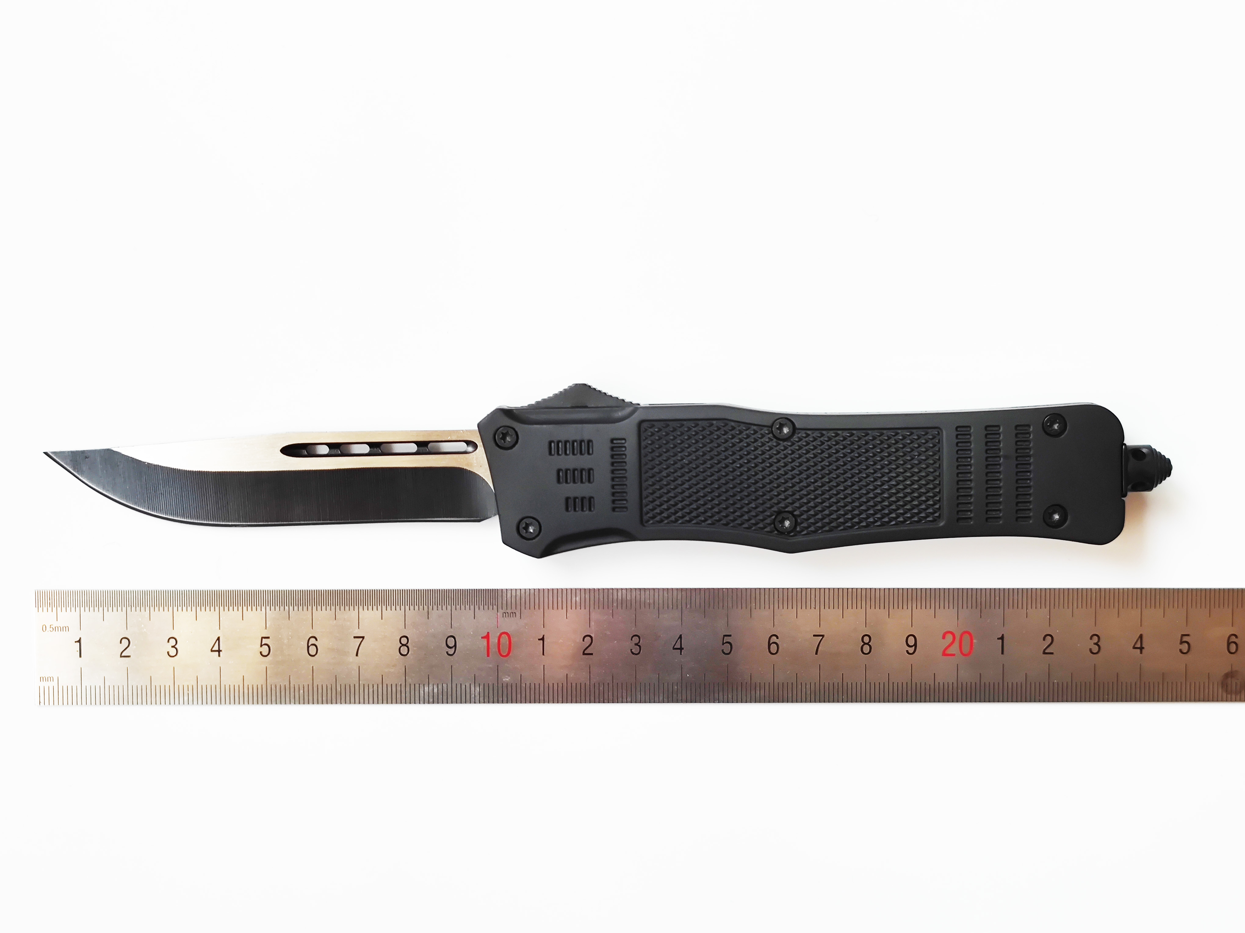 Sliding Switchblade Steel Otf Pocket Knife Double Action Survival Tactical Knife