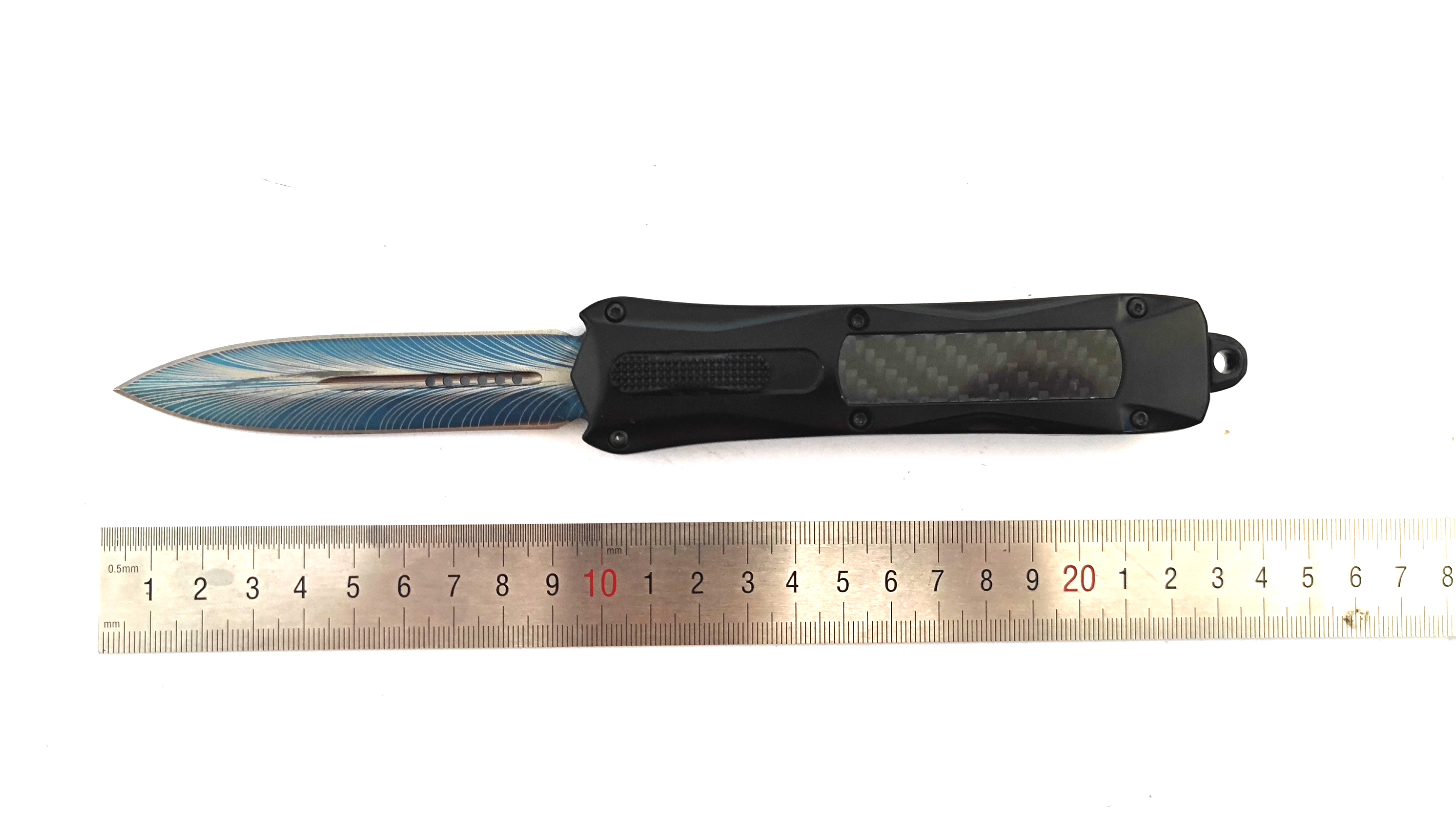 23cm Tactical Knives Outdoor Otf Automatic Hunting Camping Titanium Blade Hunting Defense Knife