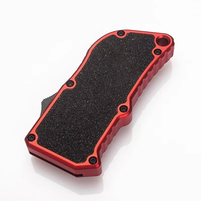 Textured Non Slip Inlay Double Action Edc Replacement Blade Pocket Razor Box Cutter Folding Automatic Otf Utility Knife
