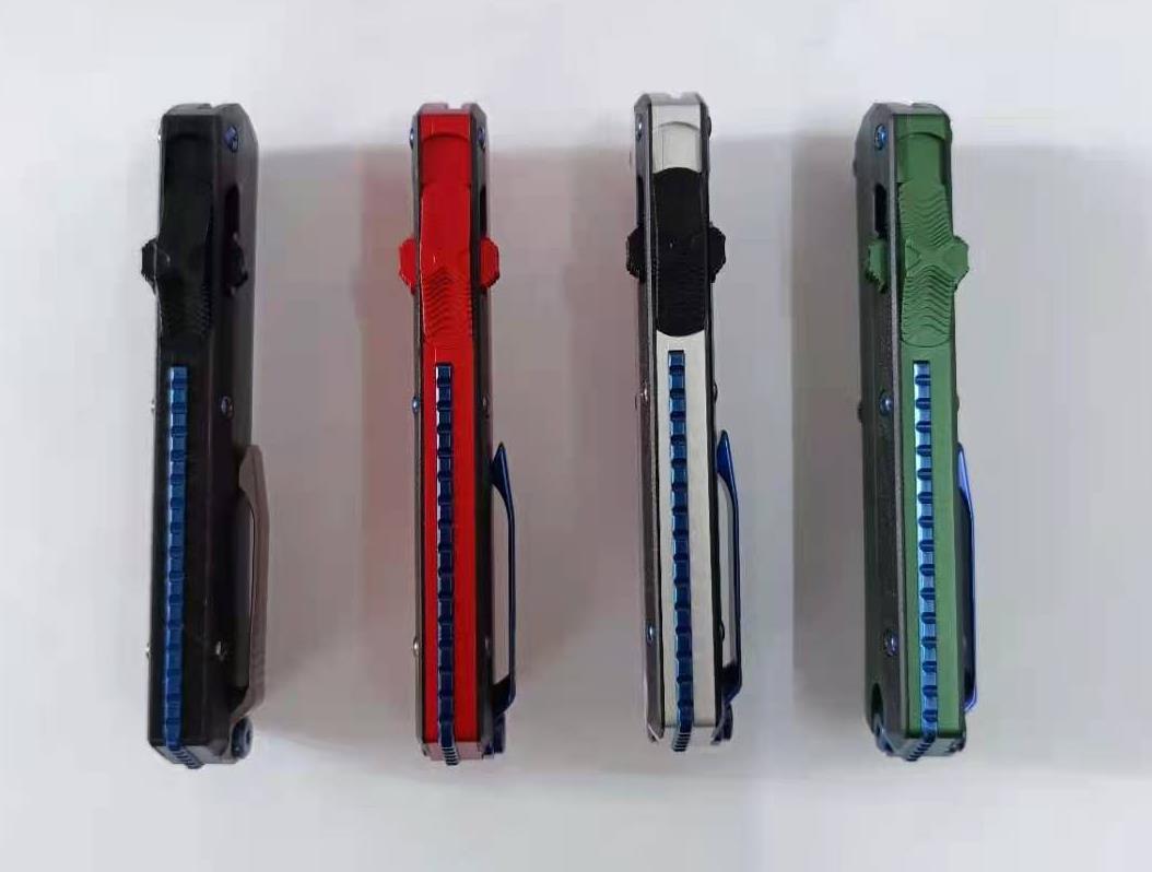 Glykon Large Alloy G10 Handle Auto Otf Folding Pocket Tactical CNC Big Pushbutton Swift Movement Automatic Knife