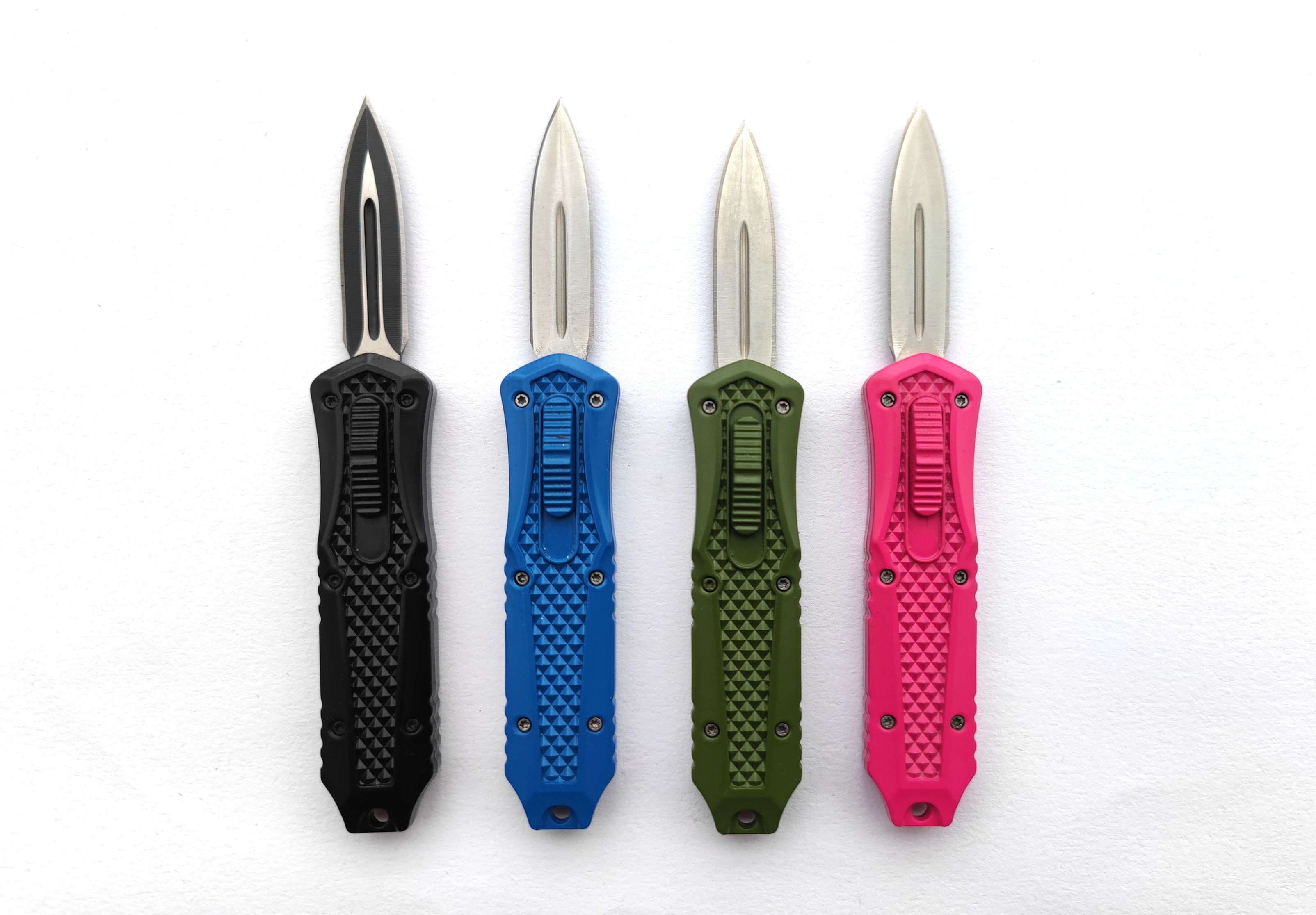 Best Seller Wholesale Double Action Mini Portable Automatic Knives Otf Hunting Knife Pushbotton Knife