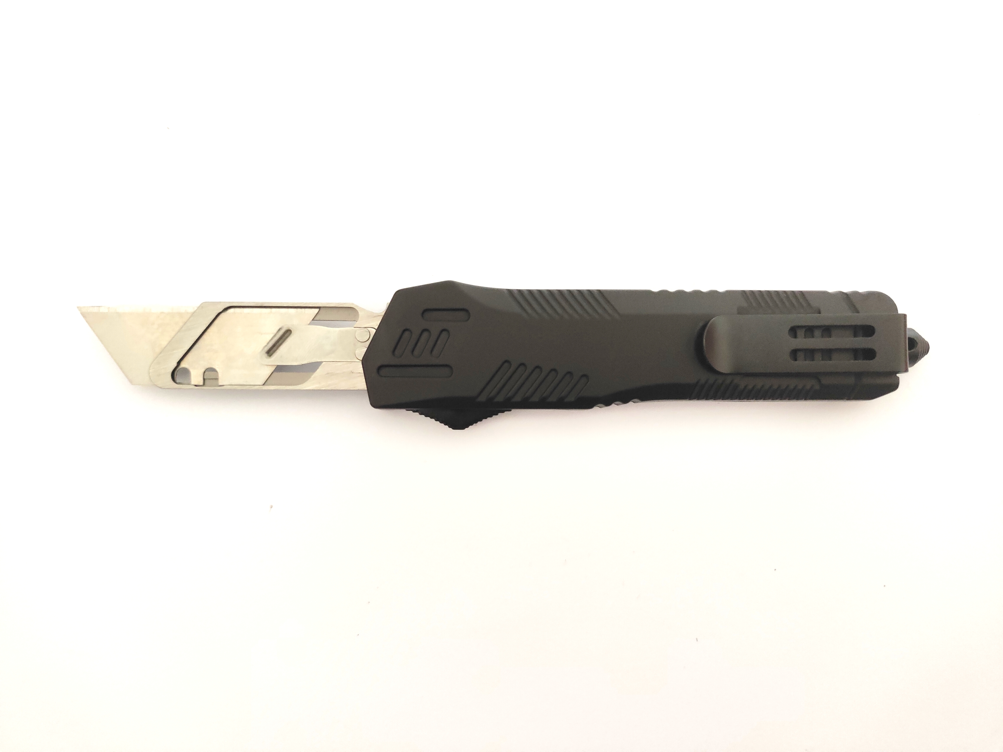 Soft Handle Large Out The Front Flick Knife Spring Assisted 2 Stages Adjustable Blade Replaceable Otf Knives