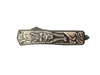 Otf New 3D Pattern Engraved Zinc Alloy Handle Tactical Wolf Combat Automatic Knife