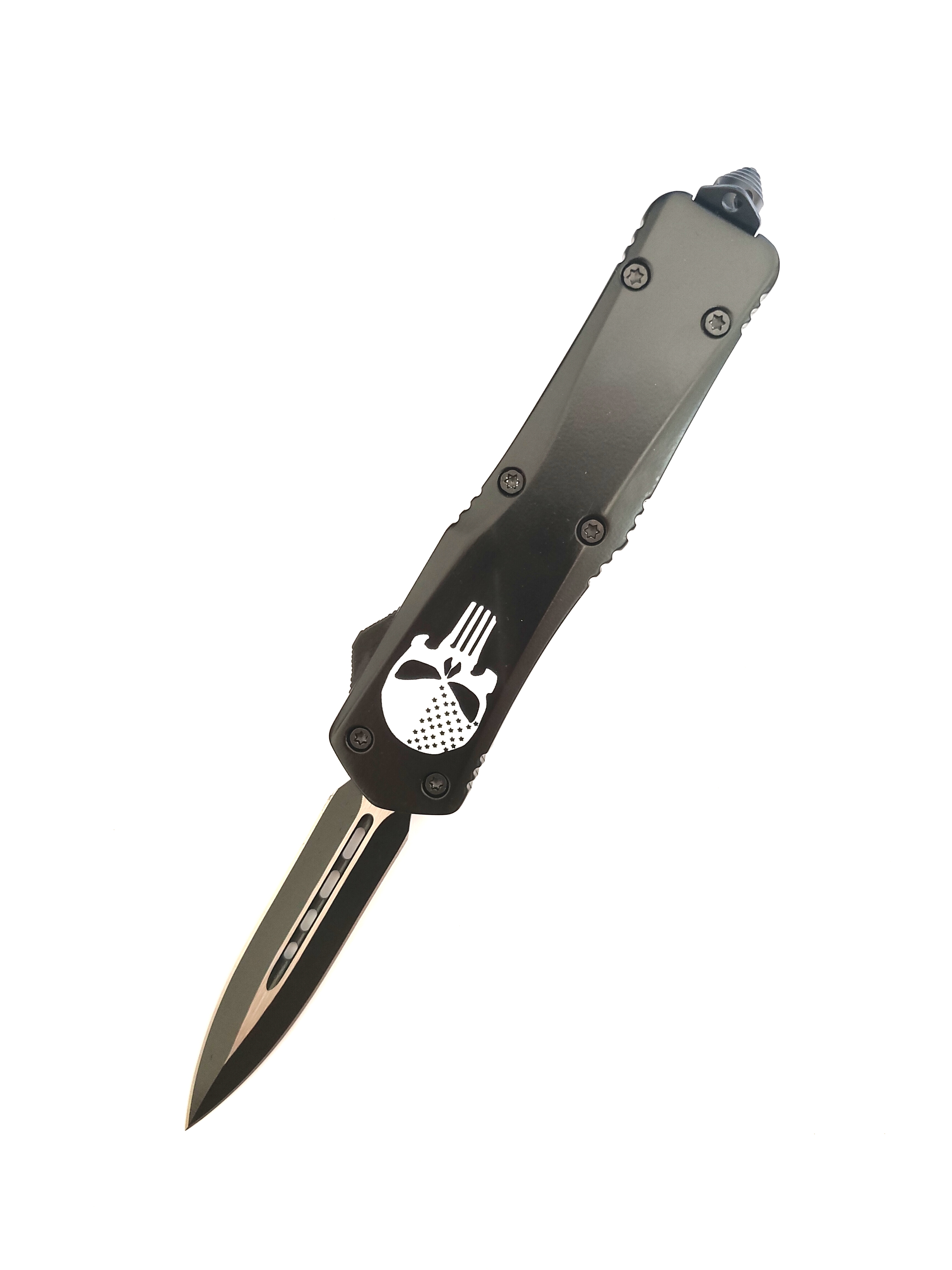 The Pinisher Skull EDC Emergency Wholesale Tactical Out The Front Straight Out Auto Otf Knife