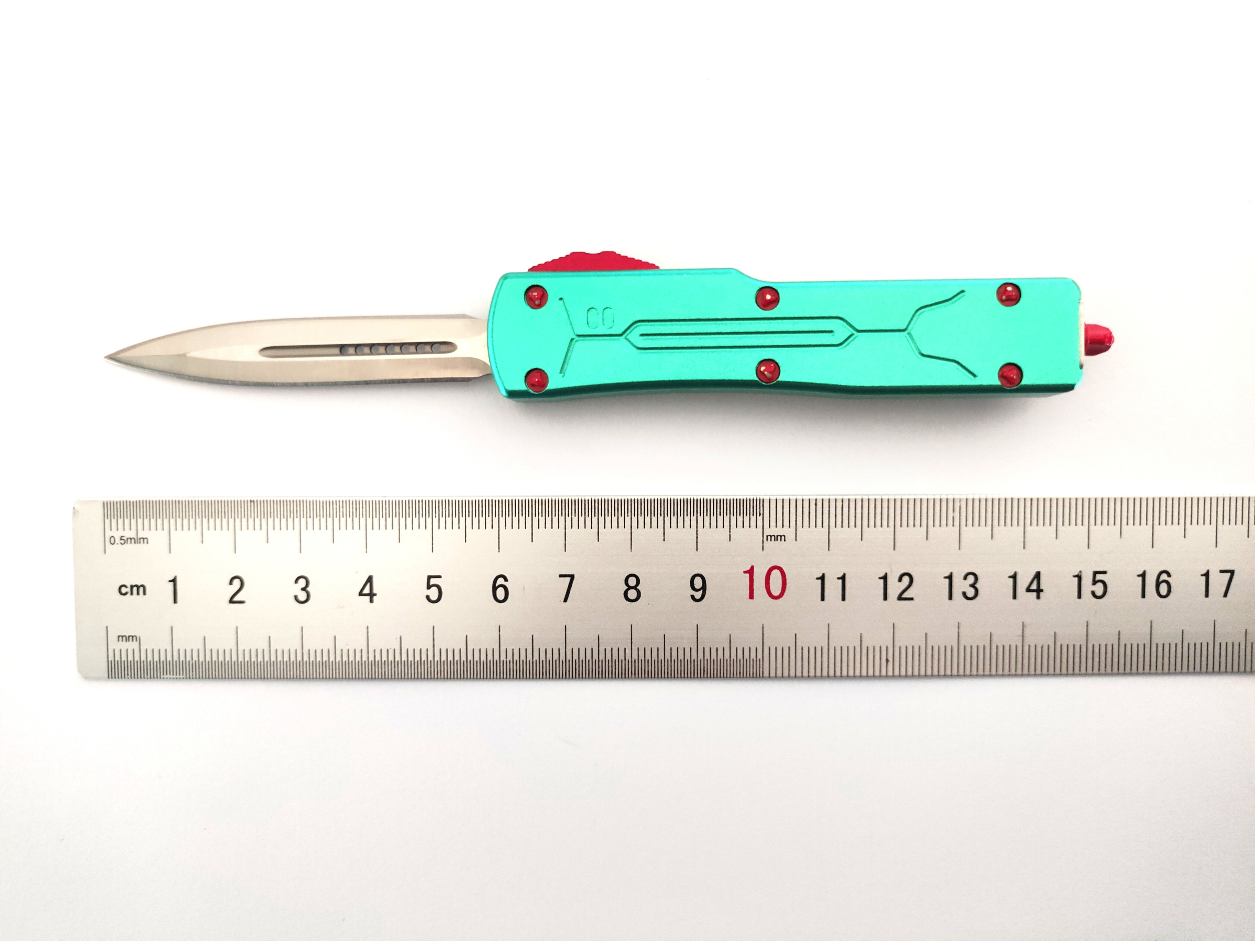 Portable Light Double Edge Mini Automatic Straight Out CNC Aluminum Otf Knife